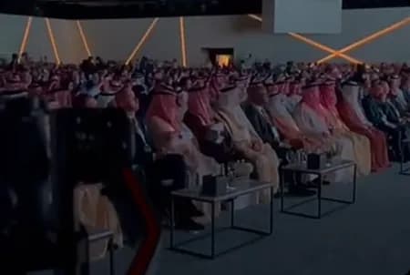 Full auditorium at a corporate event produced by Darb in Saudi Arabia