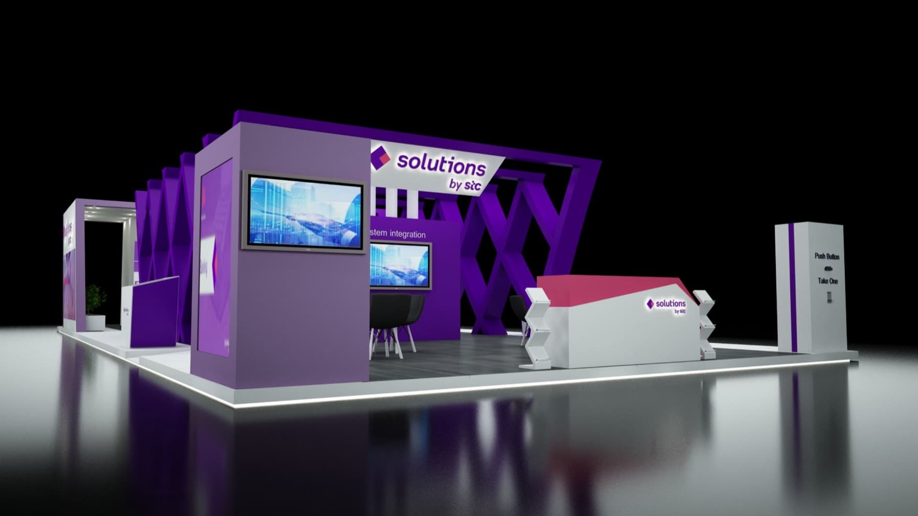 Solutions by stc — Exhibition Booth 3D Render - Image 2