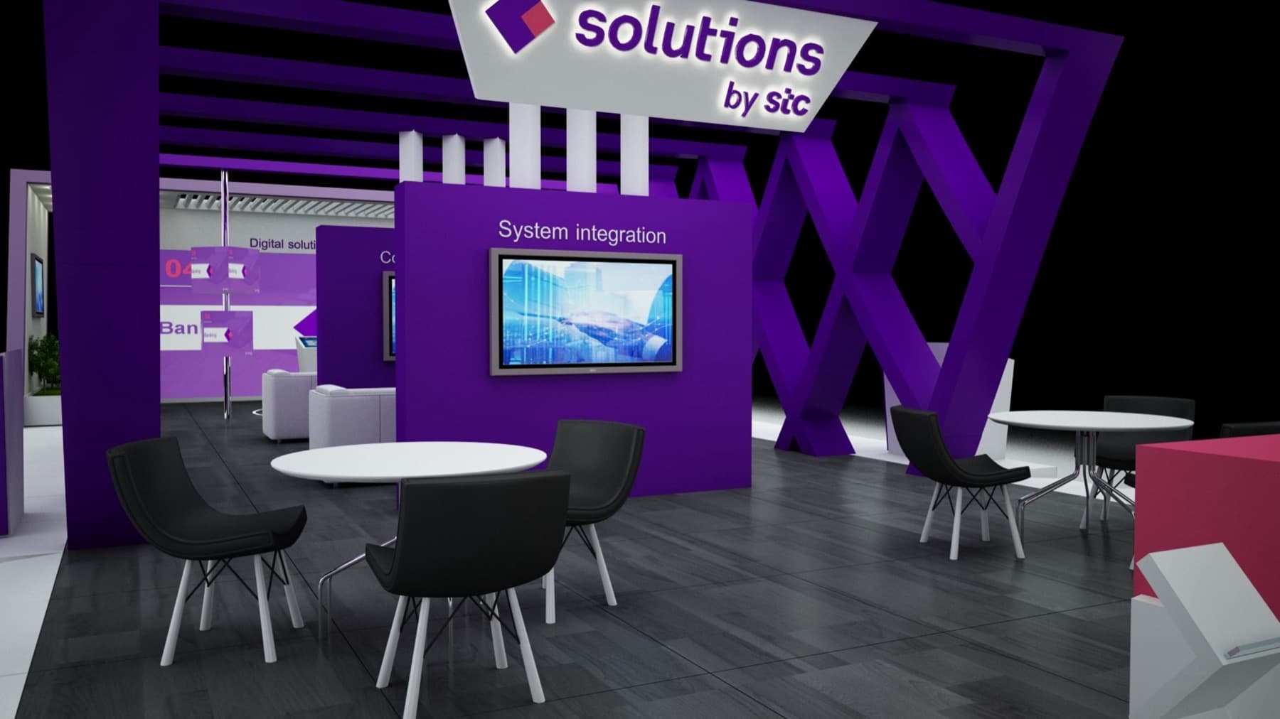 Solutions by stc — Exhibition Booth 3D Render - Image 3