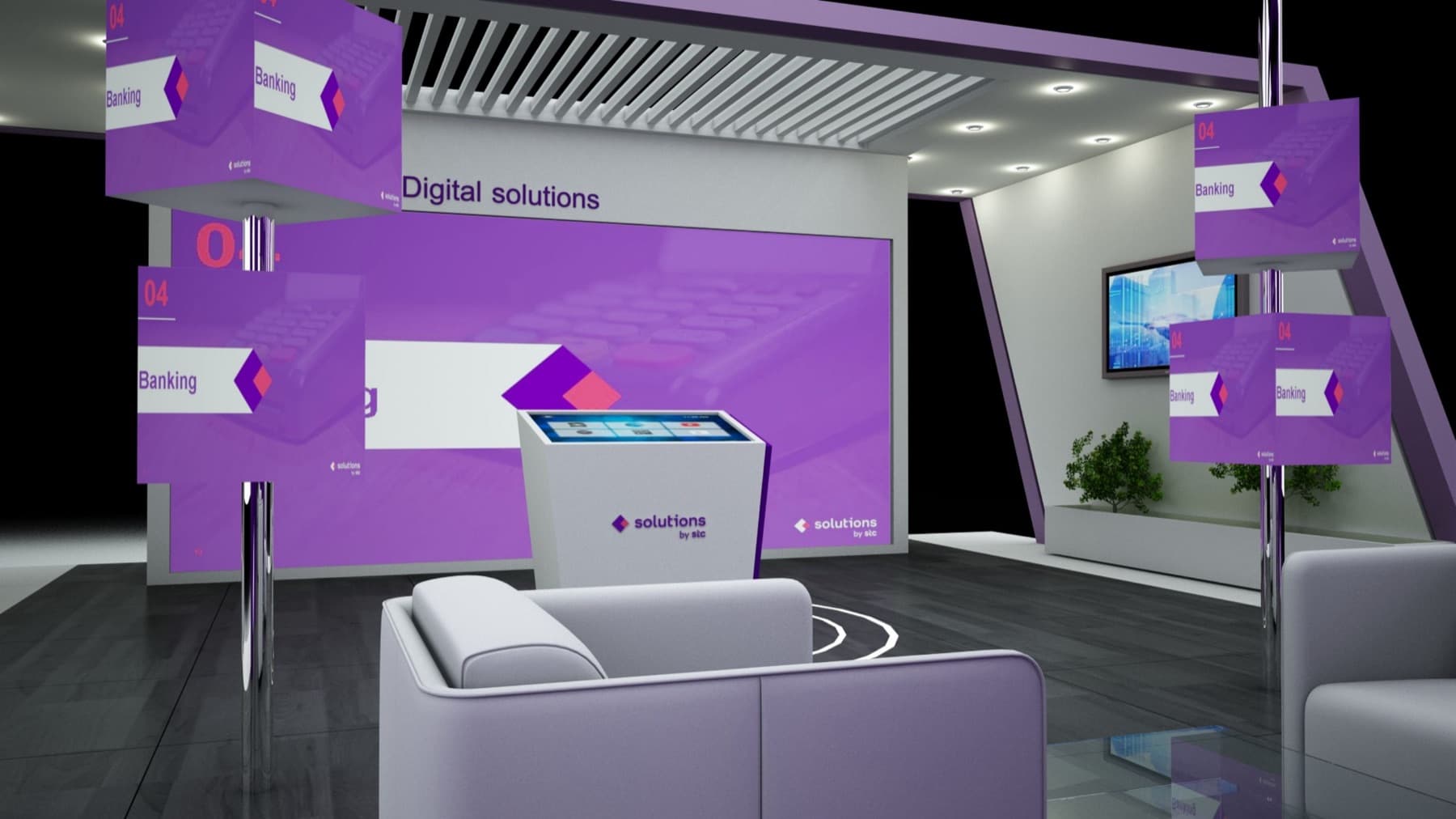 Solutions by stc — Exhibition Booth 3D Render - Image 4
