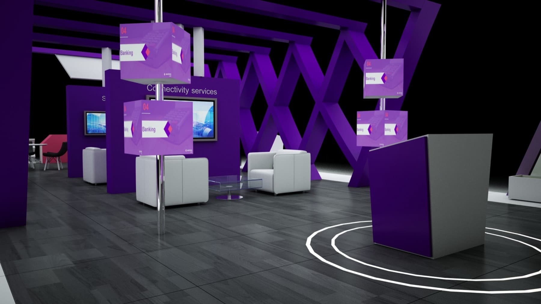 Solutions by stc — Exhibition Booth 3D Render - Image 5